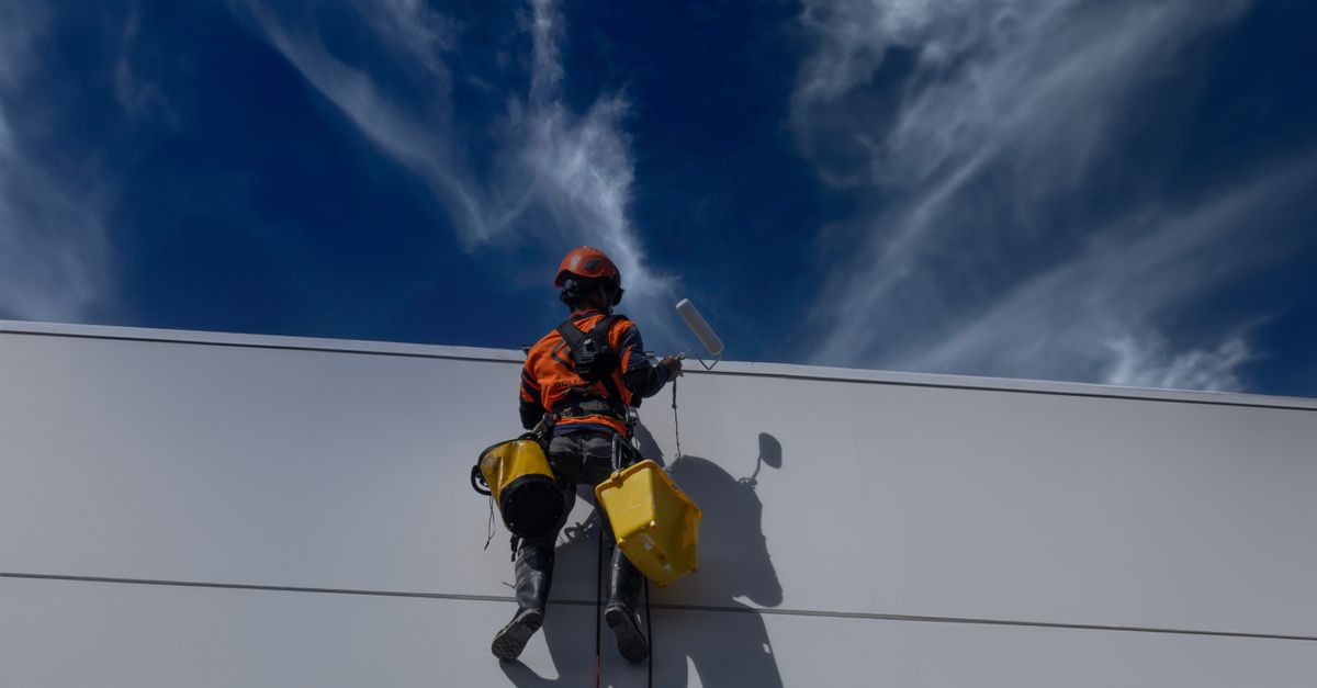 Commercial painting on a business premises