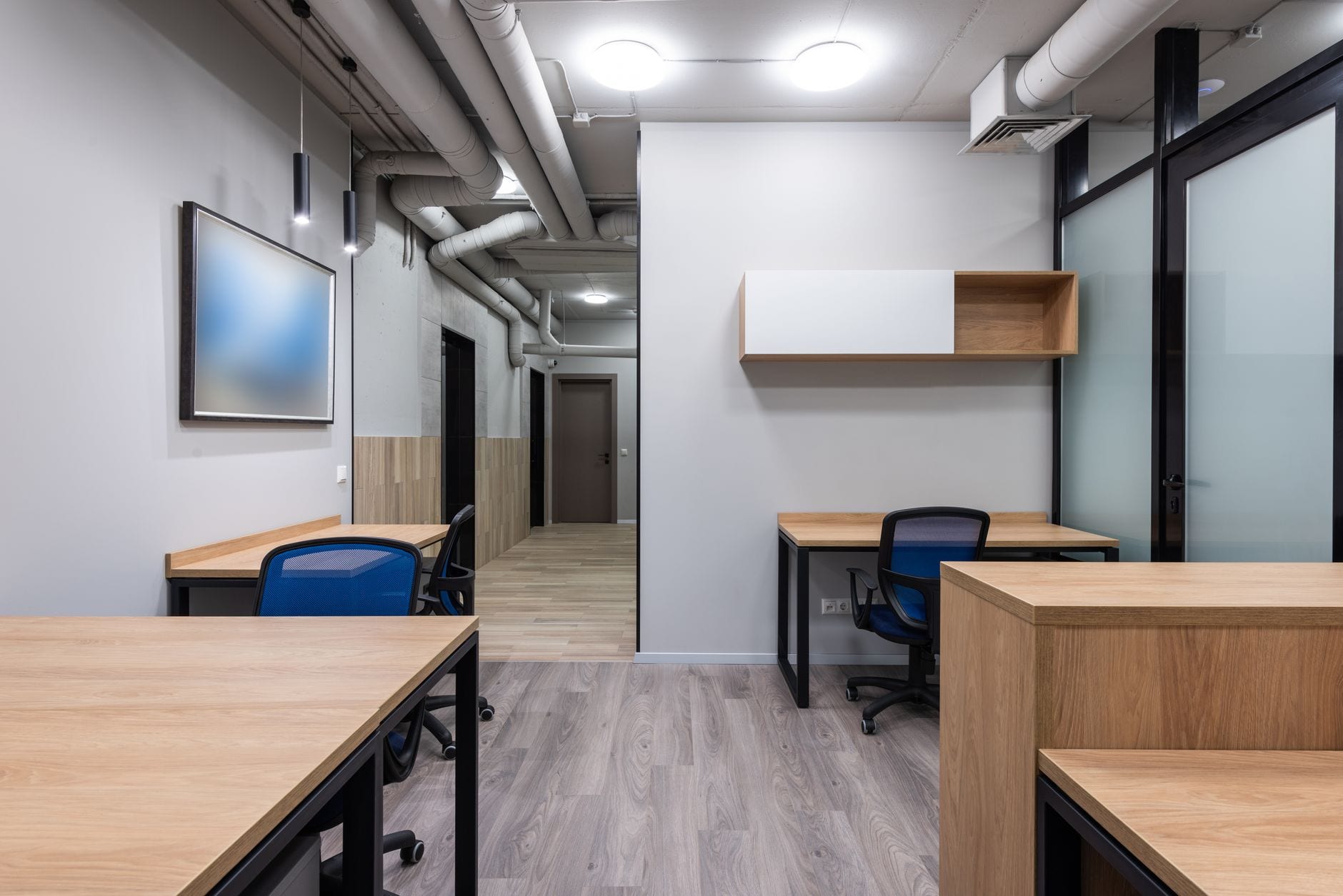 An office interior painted to a clean finish.